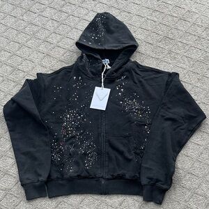 Aelfric Eden Black Hoodie with Starry Accents